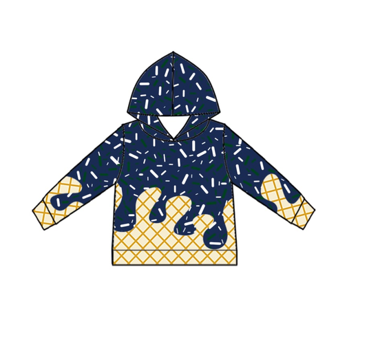 Custom moq 5 mix size milk silk baby girls clothes team navy blue hooded long sleeve tops and pants and shorts and skirts-25.10.20