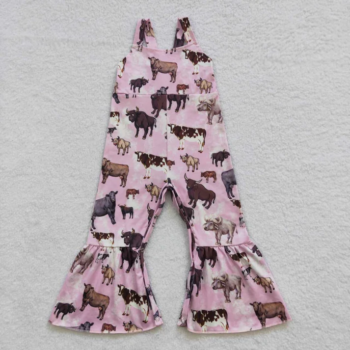 RTS NO MOQ Sibling baby girl clothes matching western suspender jumpsuit 7