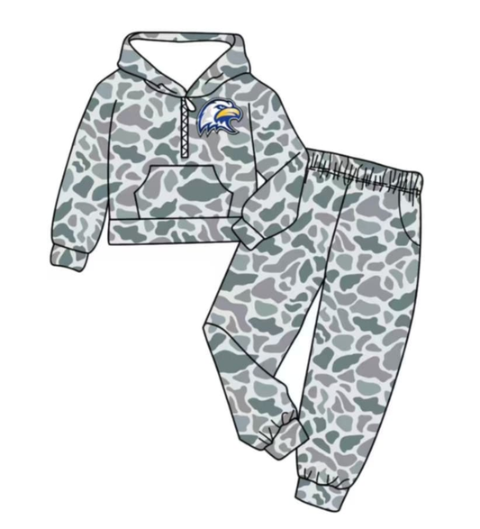 Custom moq 8 mix size milk silk Camouflage fall cute  outfits