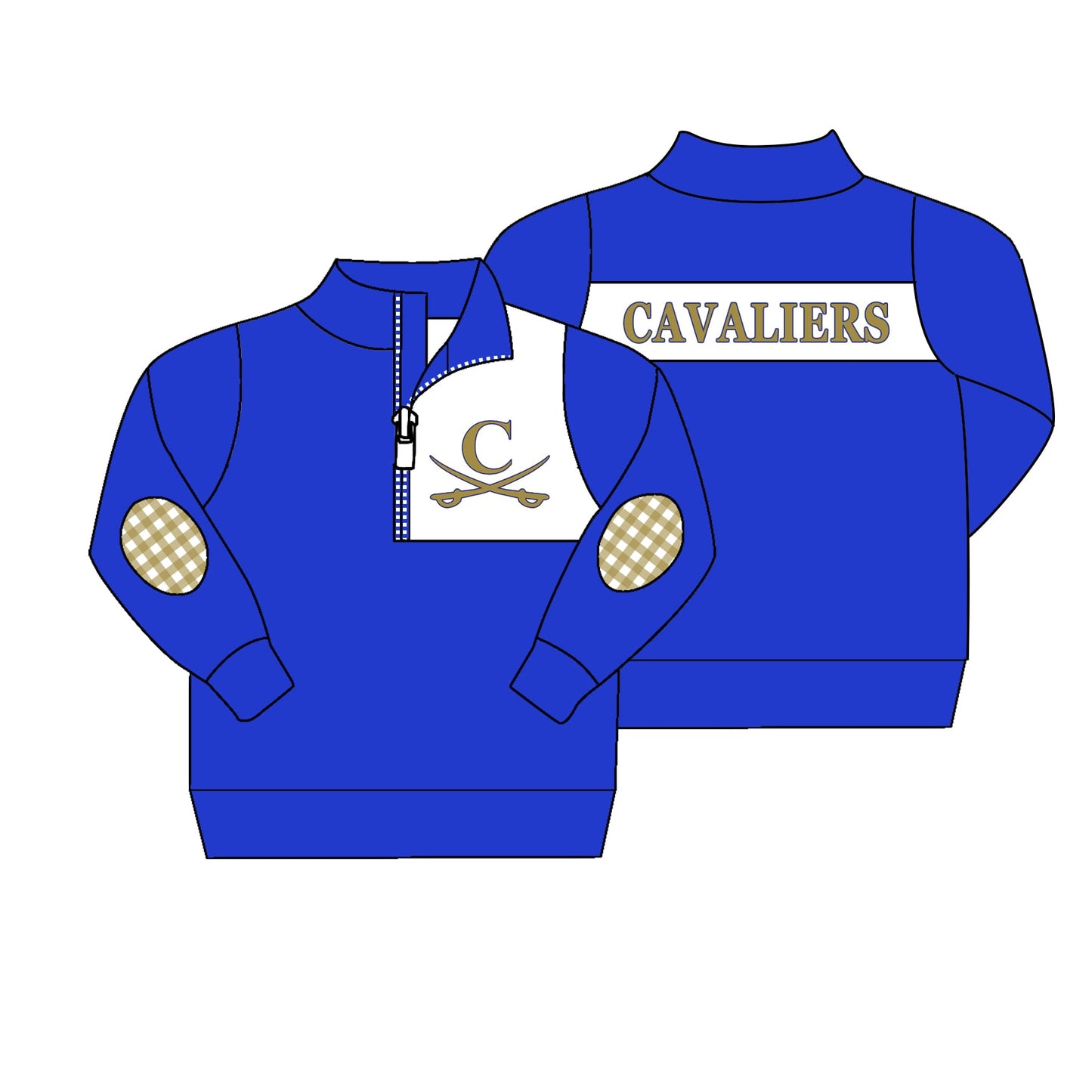 DeadlineDecember 4  custom no moq eta 6-8weeks Blue Boys Zip-Up Sweatshirt
