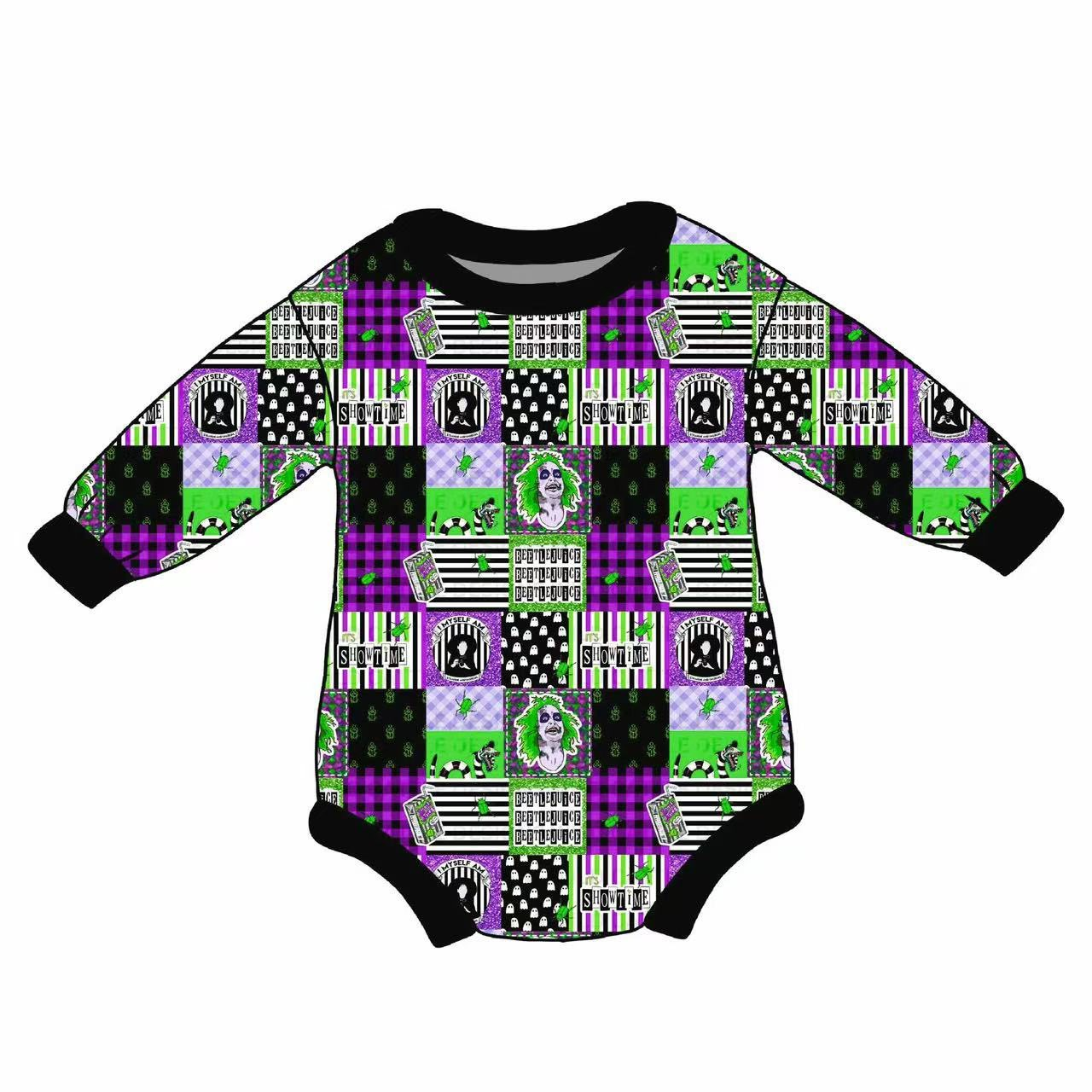 Custom moq 5 each style eta 6-7weeks milk silk baby boys halloween bubble
