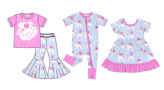 11.16 custom each style moq 5eta 4-6week Sibling Sister party baby girl sets and dress and rompers match family design