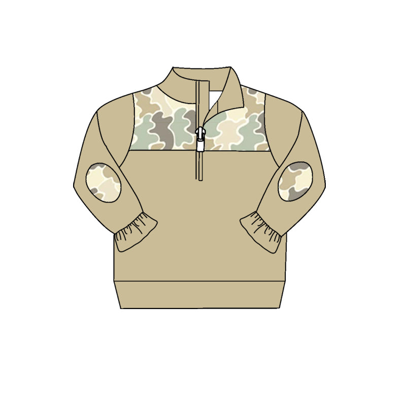8.6 custom each style moq 5 eta 4-6week baby girls clothes camouflage beige long sleeve top