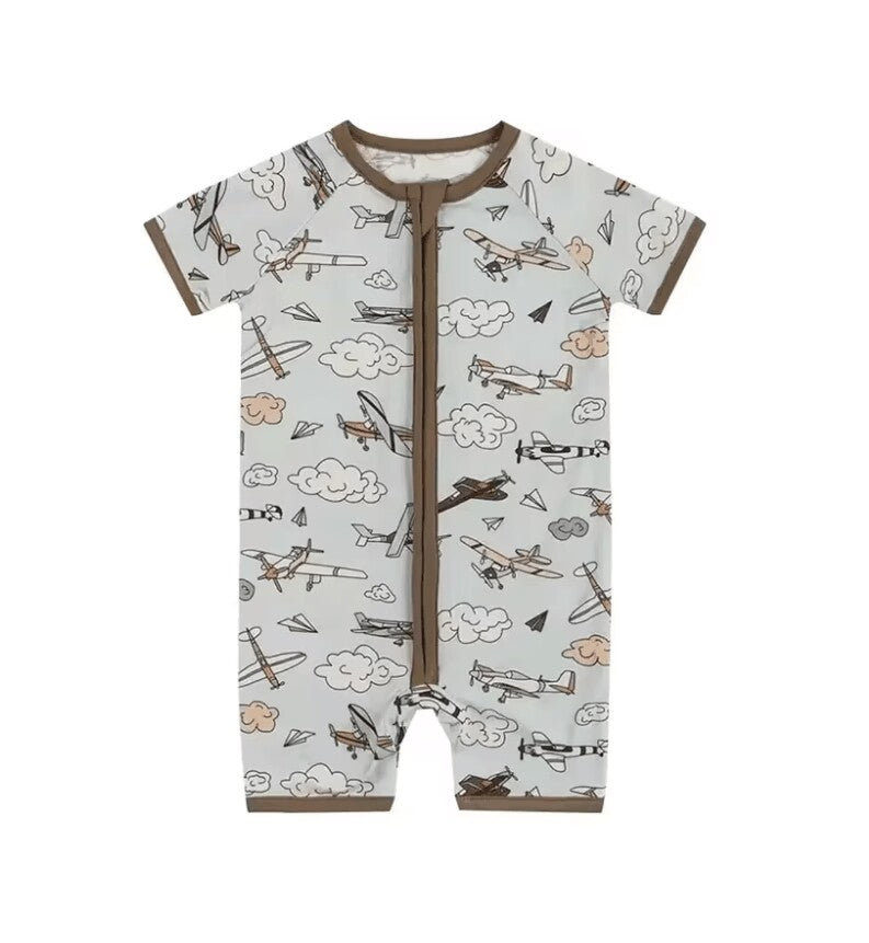 5.16custom each style moq 5eta 4-5week Sibling Sister heavenly father print green boys outfits and baby romper match family design