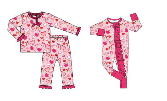 25.9.3 custom each style moq 5eta 4-6week Sibling Sisters love bow baby girl clothes long sleeve pants sets and romper match family design