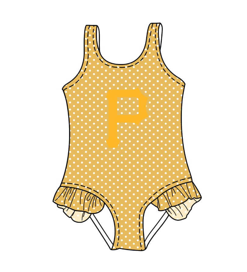 Custom moq 5 mix size milk silk summer teams Yellow Baby Girl Sleeveless Polka Dot Lace Onesie Swimsuit Cute Summer Beachwear for Little Girls