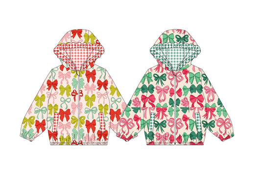 25.9.5 custom each style moq 5eta 4-6week Sibling Sisters bow baby girl hooded long sleeve top 2 match family design