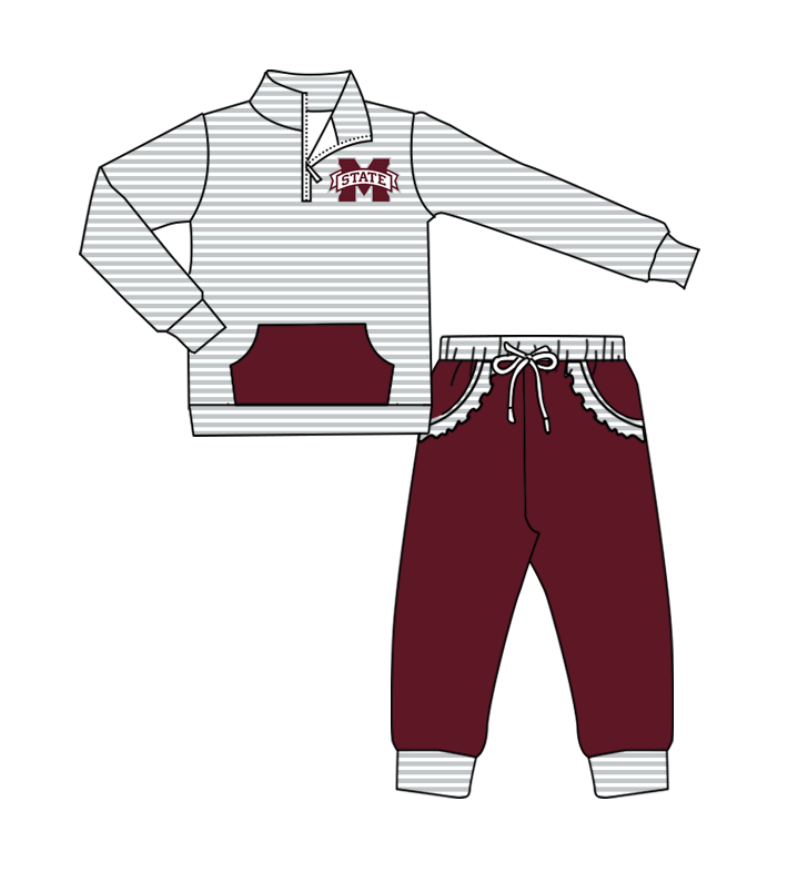 Custom moq 5 mix size milk silk baby girl clothes team brick red short sleeve shorts sets and pants sets and romper and top and shorts