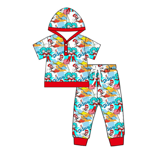 10.3 custom each style moq 5eta 4-6week baby boys clothes dr hooded short sleeve pants sets
