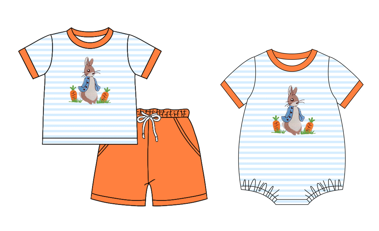 25.12.20 custom each style moq 5 eta 6-8week Sibling Sister easter baby boy short sleeve shorts sets and romper match design