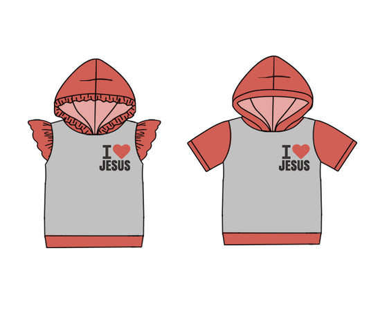 25.10.3 custom each style moq 8 eta 6-8week Sibling Sisters jesus baby girl hooded short sleeve top 2 match family design