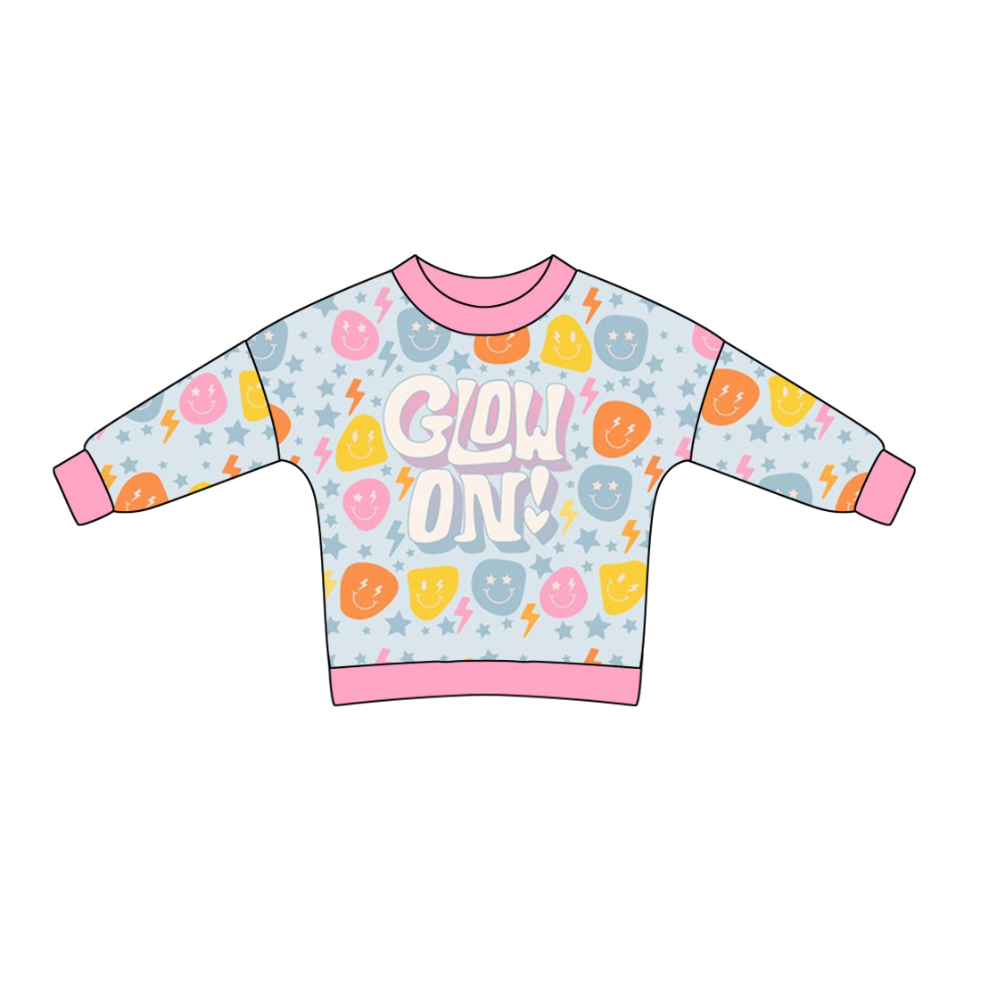 10.15 custom each style moq 5 eta 4-6week Sibling Sister smiley baby girls clothes long sleeve top and long sleeve romper match family design