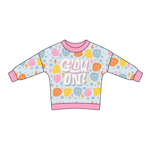 10.15 custom each style moq 5 eta 4-6week Sibling Sister smiley baby girls clothes long sleeve top and long sleeve romper match family design