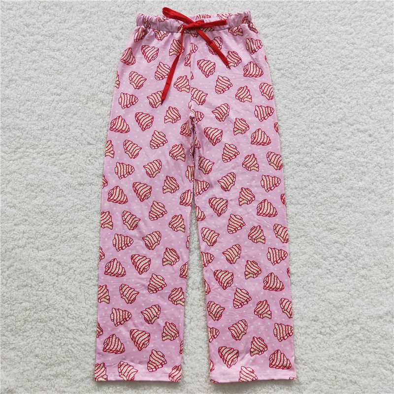 Baby boys Christmas style Christmas tree cookie print white polka dot pink Family Series Siblings Set