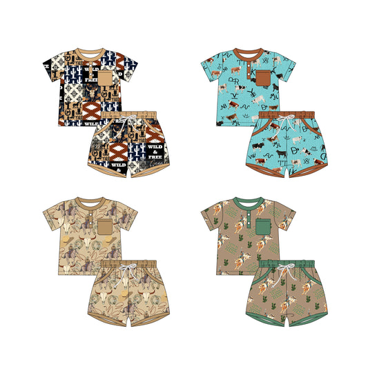 2.11 custom each style moq 5eta 4-6week Sibling Sister baby girls short sleeve shorts sets and set 4 match design