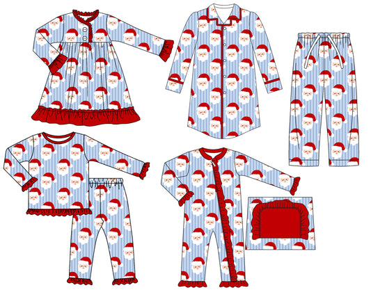 25.6.23 custom each style moq 5eta 4-6week Sibling Sisters Christmas baby girl long sleeve pants sets and adult top and adult pants and romper and dress match family design