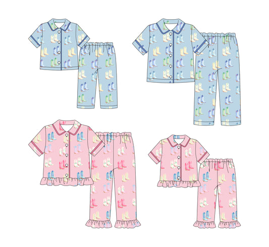 25.9.16 custom each style moq 5eta 4-6week Sibling Sister boot baby short sleeve pants sets 2 and adult set 2 match design