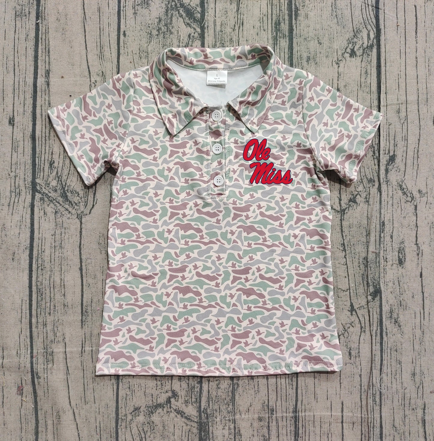 Custom moq 5 mix size milk silk baby boys clothes team camouflage summer short sleeve top-25.11.20