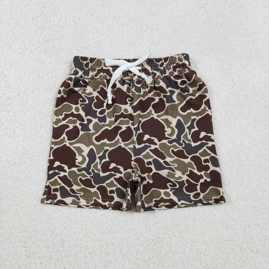 RTS NO MOQ（In Stock) SS0735 Boys' Camouflage Brown-Green Beige Shorts
