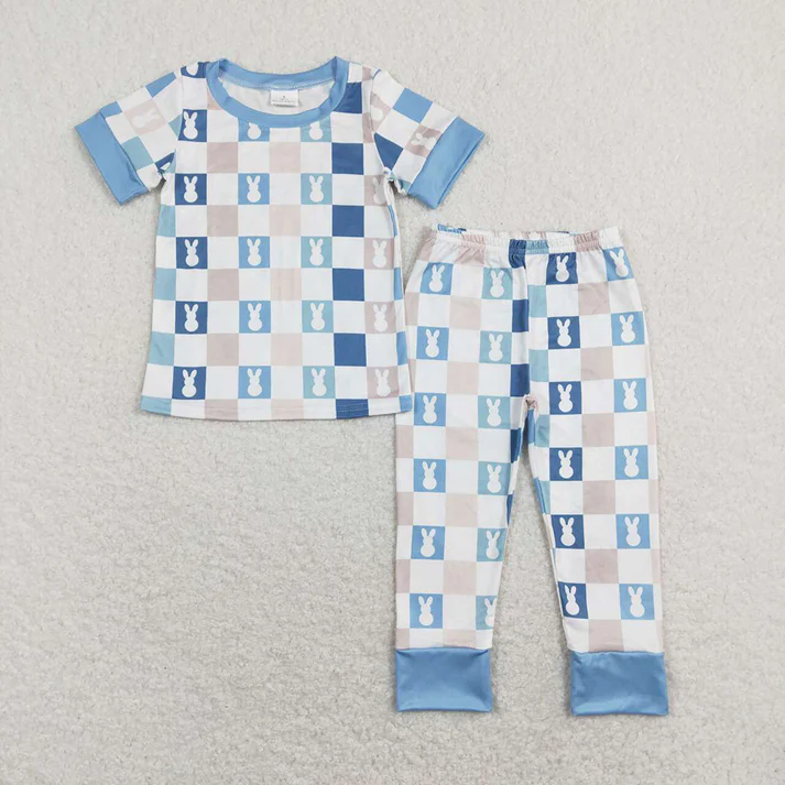 RTS NO MOQ easter short sleeve Top & Short Sleeve pant Set & romper