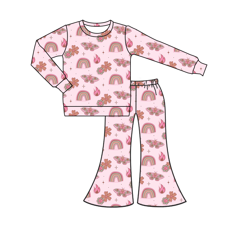 Custom moq 5 each style eta 6-7weeks baby girl clothes long sleeve pants sets and romper -25.7.29