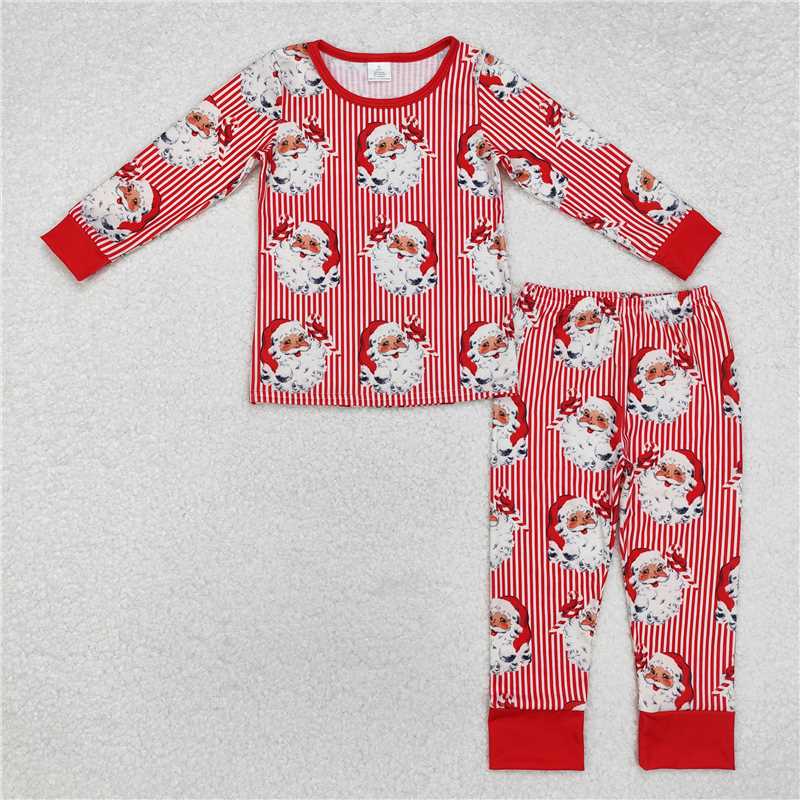 RTS NO MOQ（In Stock) BLP0917 Modal Christmas long sleeve trousers pajama set
