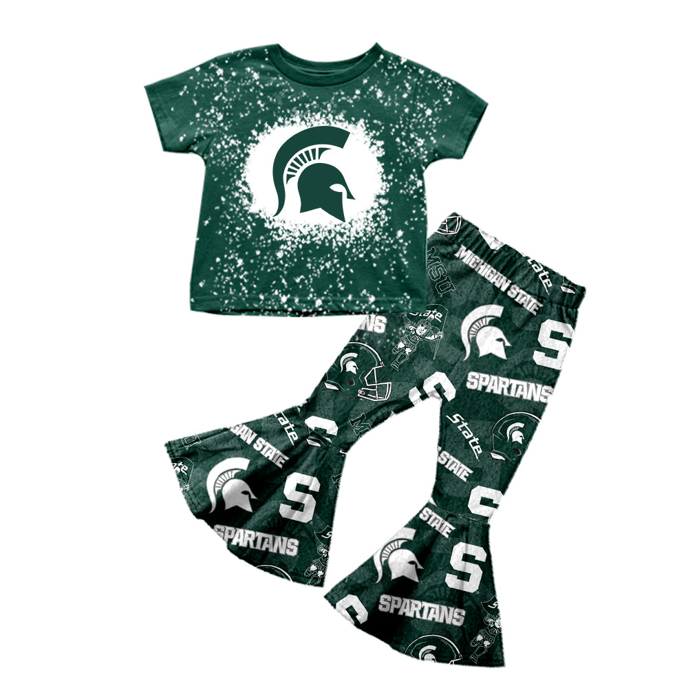 baby girl clothes team green top pants toddler girl summer outfit