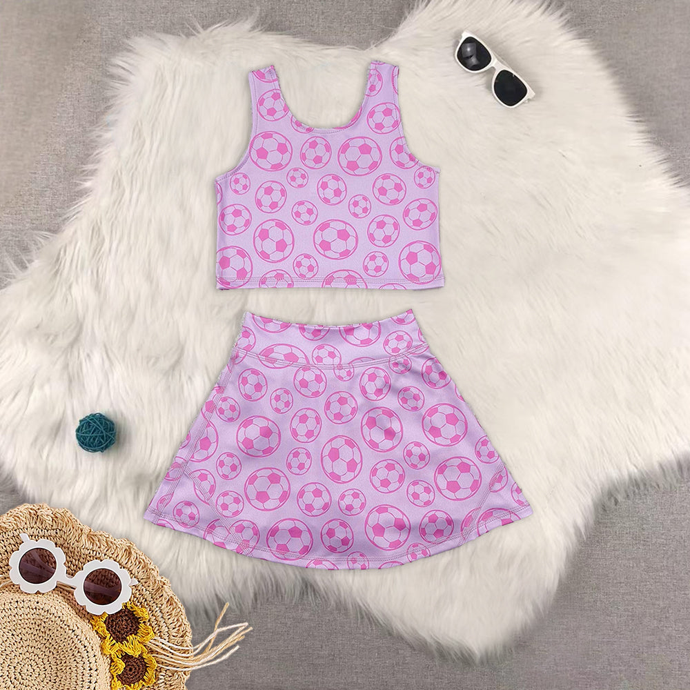 RTS NO MOQ baby girls Clothes yoga short sleeve shorts Sets