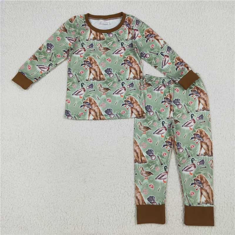 RTS NO MOQ Sibling Baby boy clothes duck long-sleeved trousers suits