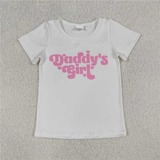 SALES NEW Baby Girls Short Sleeve White T-shirts Top Cute Soft Cotton Infant Clothing for Girls