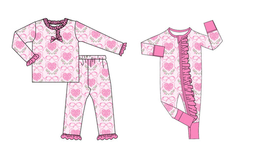 25.9.3 custom each style moq 5eta 4-6week Sibling Sisters bow love floral baby girl clothes long sleeve pants sets and romper match family design