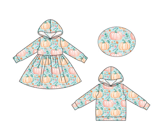 25.6.21 custom each style moq 5eta 4-6week Sibling Sisters Halloween baby girls long sleeve dress and top match family design