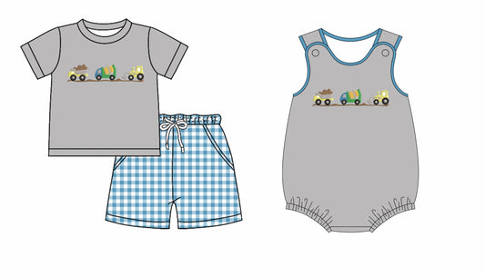 25.10.23 custom each style moq 5 eta 6-8 week Sibling Sister baby boy short sleeve shorts sets and boy rompers match family design
