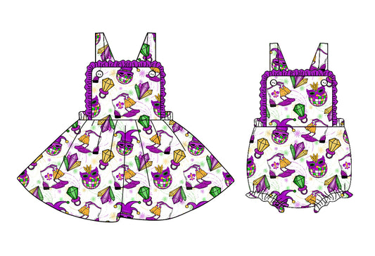 25.9.25 custom each style moq 8 eta 6-8week Sibling Sisters boot baby girl short sleeve dress and rompers match family design