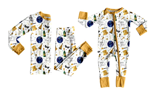 25.8.13 custom each style moq 5eta 4-6week Sibling Sister happy new year baby boy long sleeve pants sets and rompers match family design
