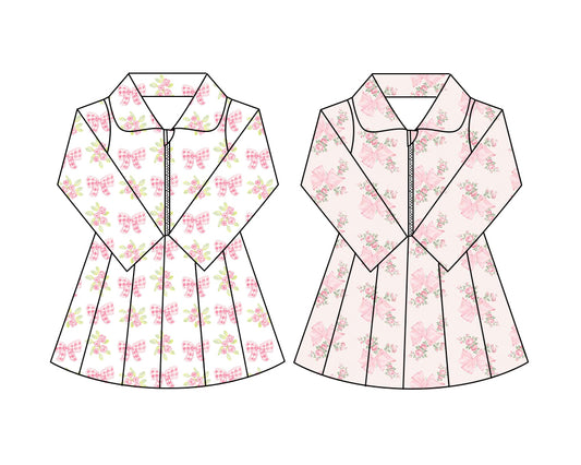 25.7.10 custom each style moq 5eta 4-6week Sibling Sisters baby girl long sleeve dresses