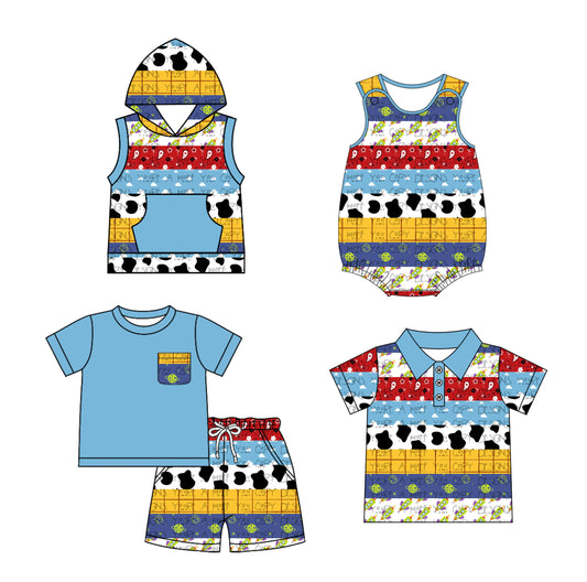 2.11 custom each style moq 5eta 4-6week Sibling Sister baby girl sets and boy rompers 1 and romper 2 and top match family design