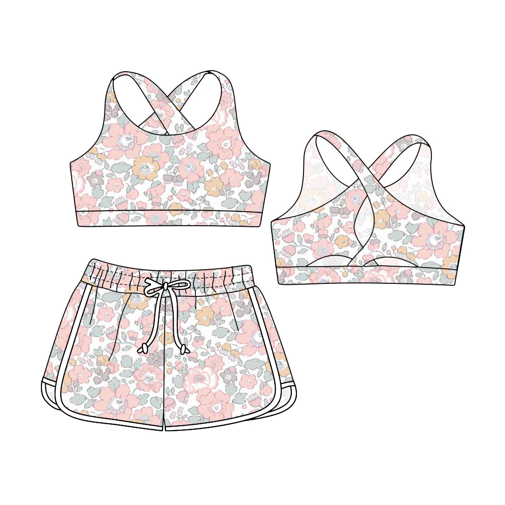 3.29 custom each style moq 5eta 4-6week Sibling Sister baby girls short sleeve set and set 8 match design