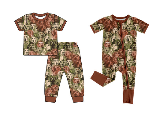 25.5.25 custom each style moq 5eta 4-6week Sibling Sister puppy baby boy short sleeve pants sets and rompers match family design