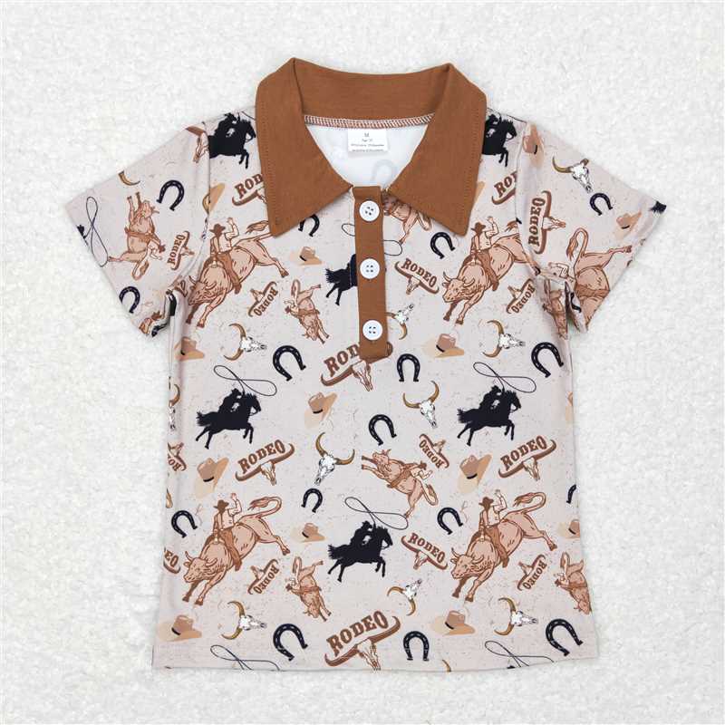 Baby Kids western cowboy bullfighting Summer Embroidery Sibling Rompers Clothes Set
