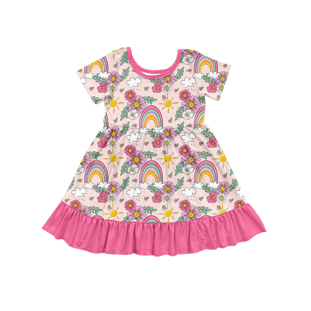 10.17 custom each style moq 5eta 4-6week Sibling Sister SASSY LITTLE SOUL floral pink baby girl sets and dress and rompers match family desig