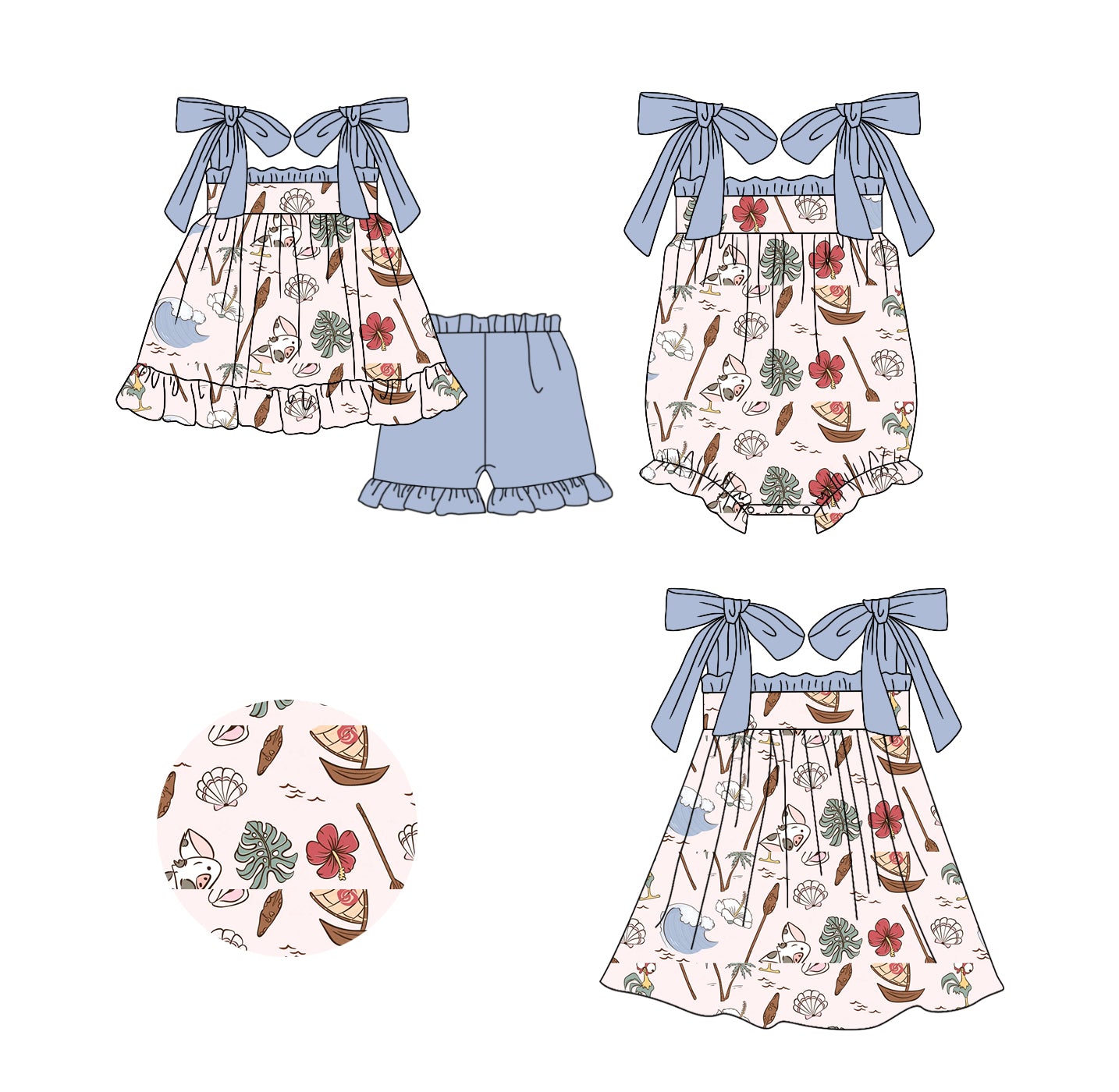 11.15 custom each style moq 5eta 4-6week Sibling Sister baby girl short sleeve shorts sets and dress and rompers match family design