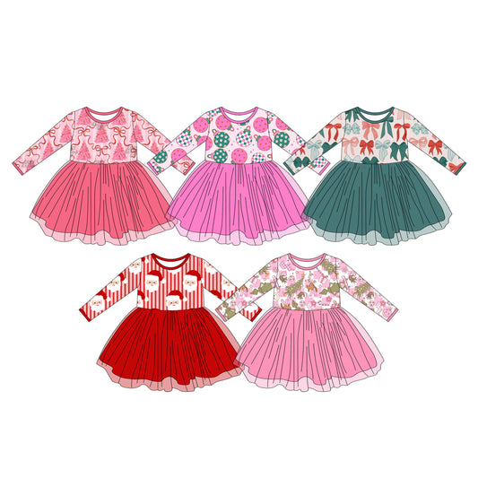 25.9.10 custom each style moq 5eta 4-6week Sibling Sisters baby girl long sleeve dresses 5 match family design