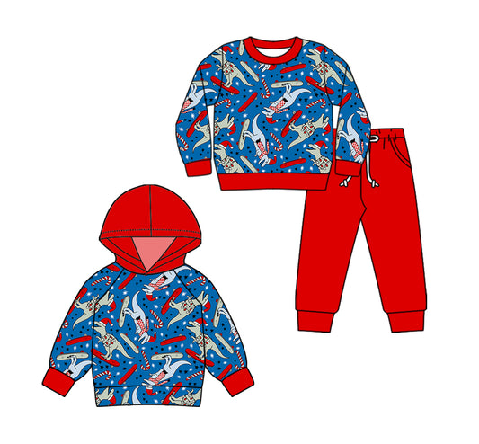 25.5.22 custom each style moq 5eta 4-6week Sibling Sisters Christmas baby boy long sleeve pants sets and top match family design