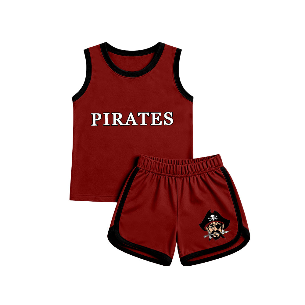custom moq 5 mix size MSD072108 Baby Toddler Summer Sleeveless Top Shorts Team Set