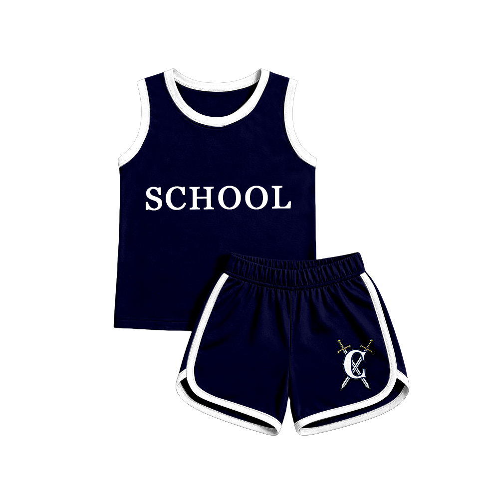 custom moq 5 mix size MSD072208 Baby Toddler Summer Casual Sleeveless Top Shorts Team Set