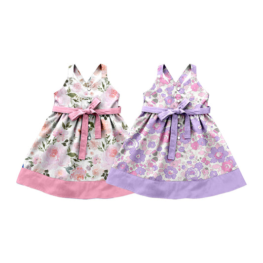 25.10.17 custom each style moq 5 eta 6-8week Sibling Sister baby girl flying sleeve dress 2 match design