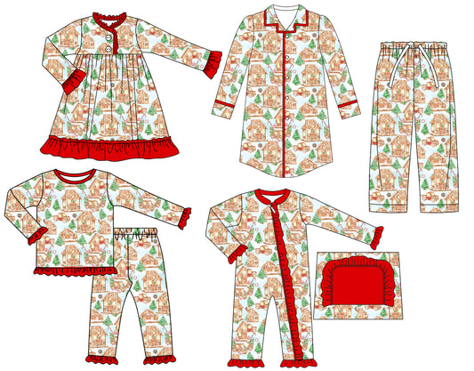 25.7.7 custom each style moq 5eta 4-6week Sibling Sisters Christmas baby girl long sleeve pants sets and adult top and adult pants and romper and dress match family design