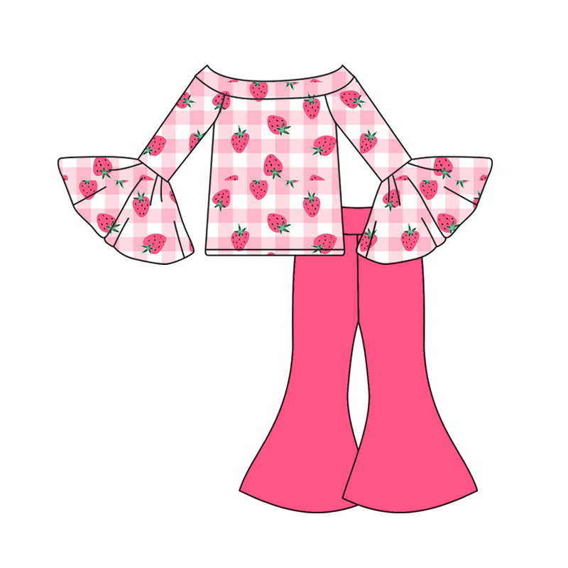 25.10.30 custom each style moq 5 eta 6-8week Sibling Sisters bow love baby girl long sleeve pants sets 4 match family design