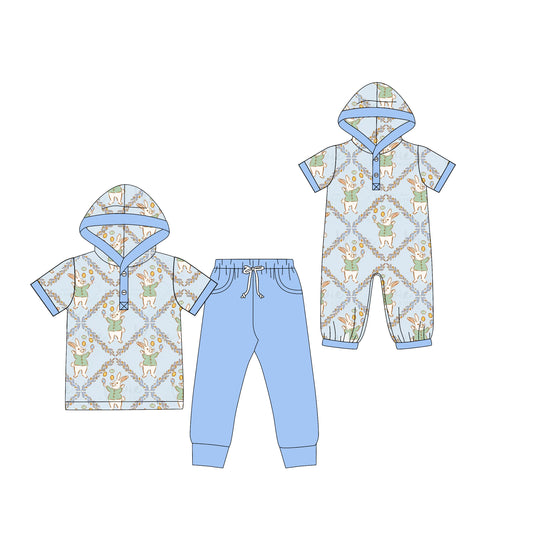 25.10.11 custom each style moq 5 eta 6-8week Sibling Sisters bunny baby boy clothes short sleeve pants sets and romper match family design